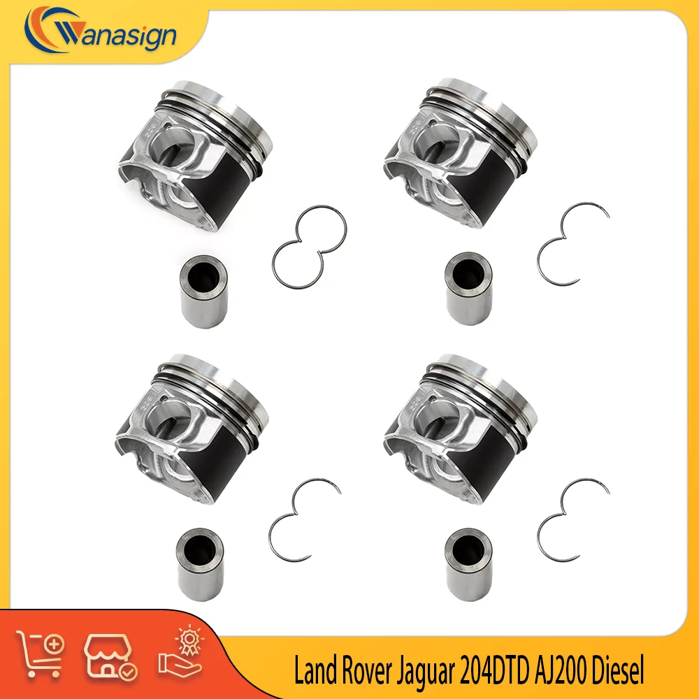 Juego de Anillos de Pistones para Motor AUTO Compatible con Land Rover Jaguar 204DTD AJ200 Diésel 2.0L 2.0 L T  L663 L550 L551 LR095380 AJ813173