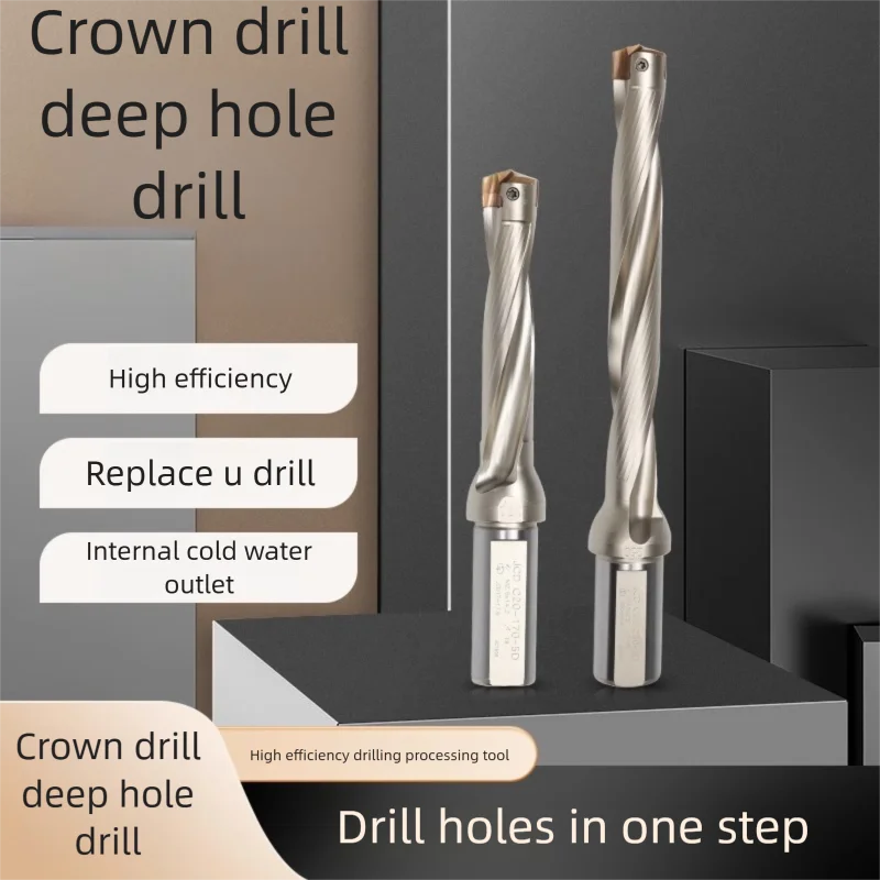 

JCD Internal Cooling Drill Bit Crown Drill Bit Violent Drill Bit 3D 5D 8D 10D HCD Replaceable Blade Type CNC Carbide Inserts
