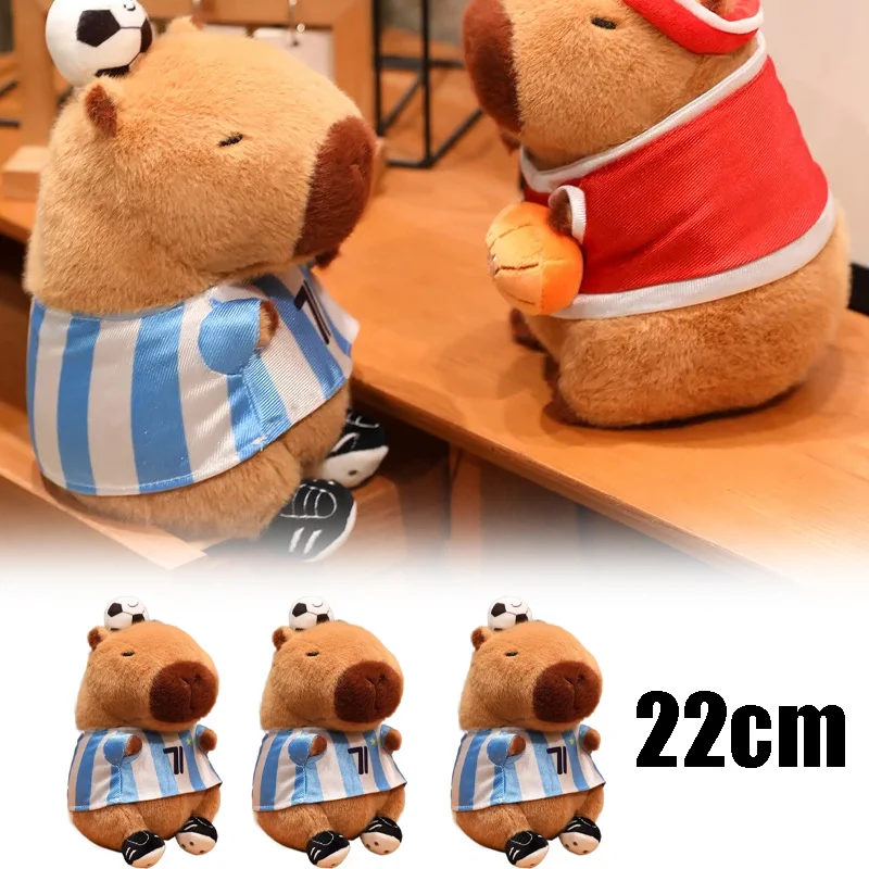 

Soccer Player Capybara Plush Doll Adorable Stuffed Animal Toy Ideal Prize for School Sports Day Children's Athletic Events