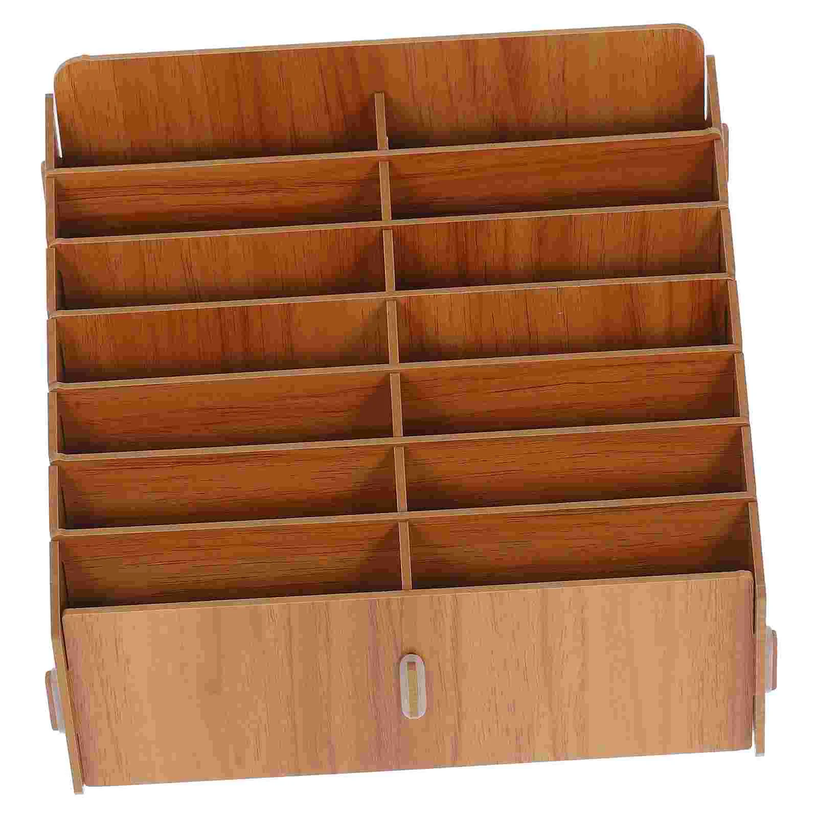 Storage Box Temporary Phone Holder Multiple Wood Cell Multifunction Classroom Rack