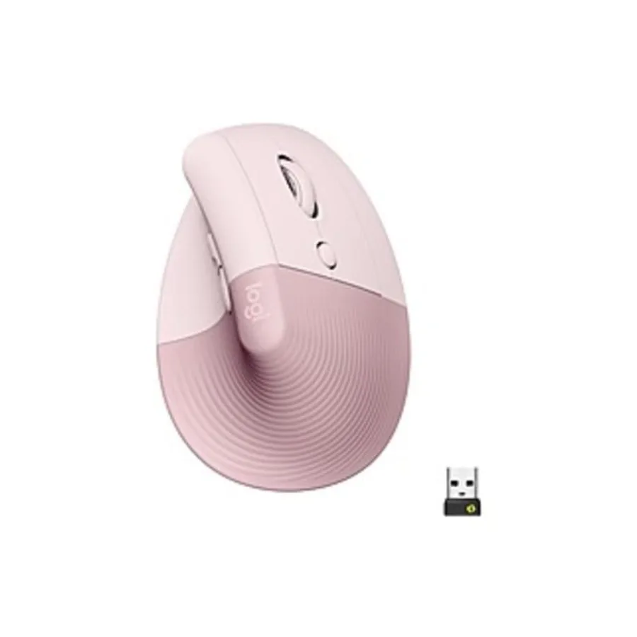

Lift Vertical Ergonomic Mouse for office use rose-colored plastic rose color promotes natural hand posture and reduces wrist st