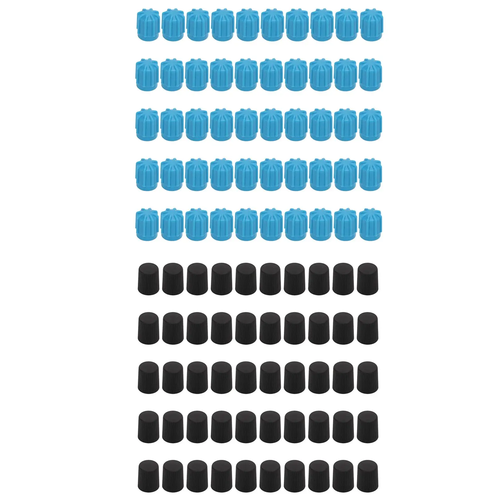 

50PCS Air Conditioning Valve Caps Car Fuel Injection Nozzle Caps Sealing Plastic Dustproof Covers M8X1