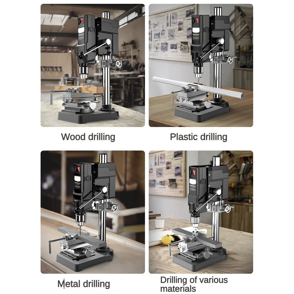 Portable and Powerful 810W Bench Drill Tool for Multifunctional Drilling and DIY Projects in Workshops and Homes