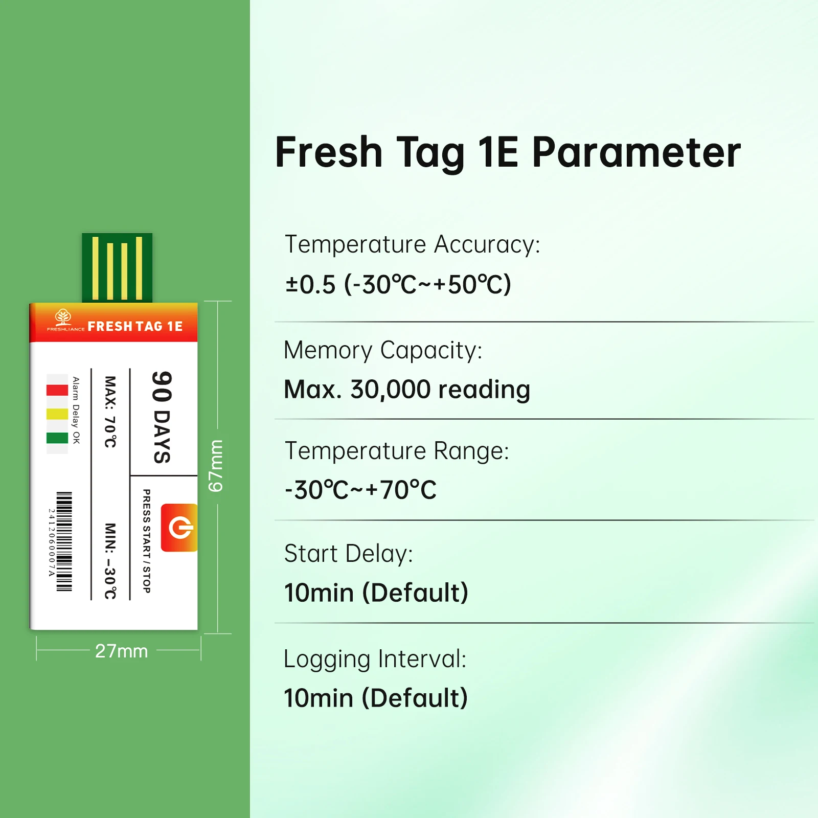 20PCS High Waterproof Single Trip Temperature Data Logger With Customizable OEM & ODM Support Including PDF Report