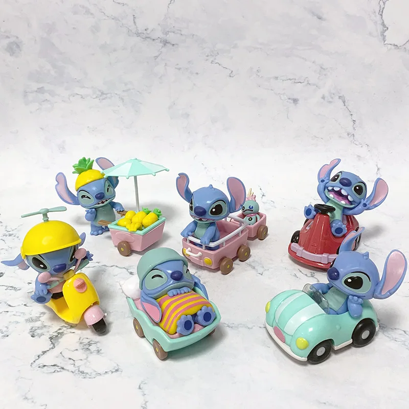 スティッチ 6個入り パーティーフィギュア モデル スティッチ エイリアン 漫画 おもちゃ ブラインドボックス ガシャポン コレクタブル