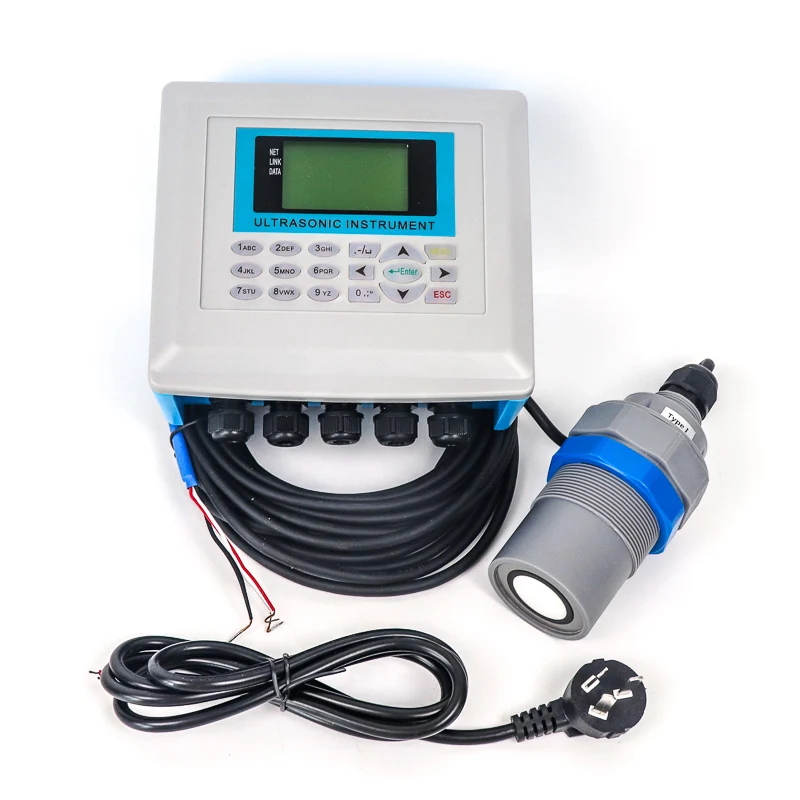 Ultrasonic Open channel flow meter for water level parshall flume Triangle Weir Rectangular weir split ultrasonic level sensor