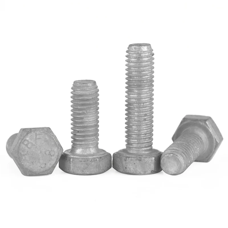 M8 M10 M12 M14 M16 الصف 8.8 الساخن تراجع المجلفن الكربون الصلب مسدس رئيس الترباس كامل/نصف الموضوع الخارجي عرافة مسدس رئيس مسامير #5