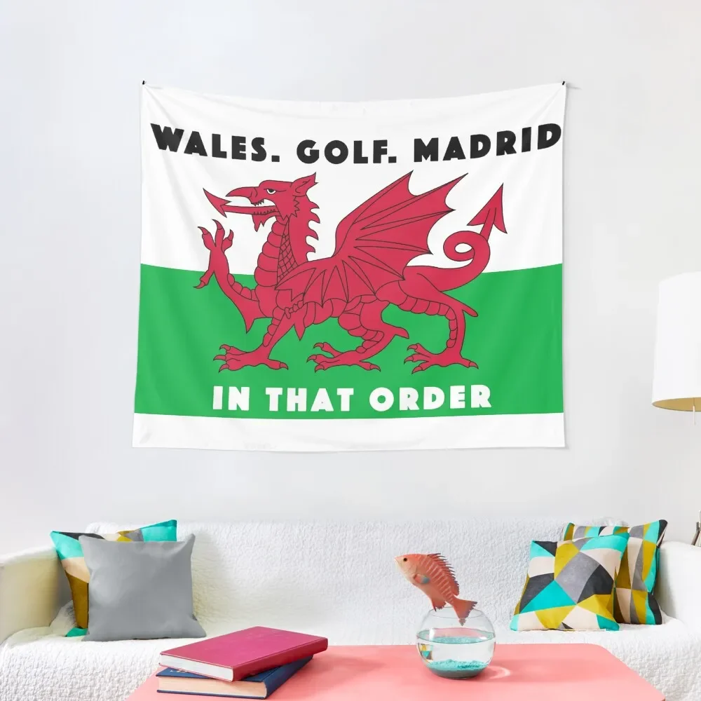 WALES GOLF MADRID Tapestry Decorations For Your Bedroom Home Decorations Tapestry