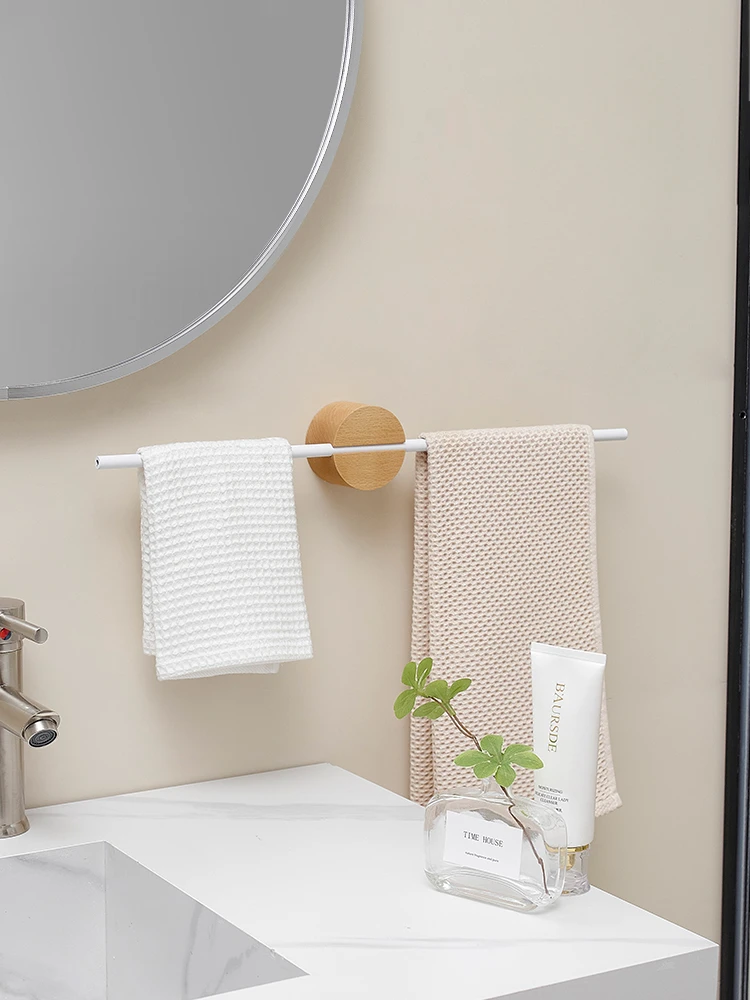 Japanese towel rack, non perforated bathroom storage rack