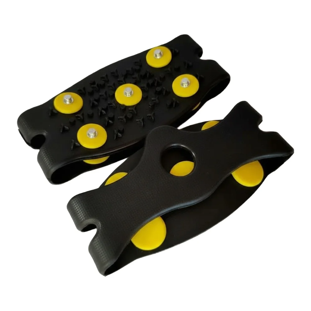 

Нескользящие чехлы для уличной обуви с 5 зубцами и стальными шпильками для тяги снега и льда, подходят для пеших прогулок, бега, кемпинга