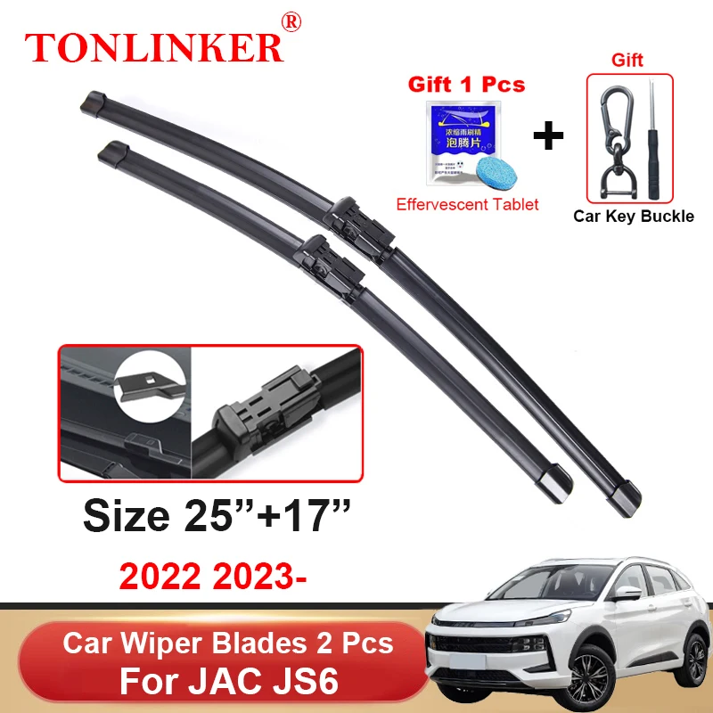 

TONLINKER Car Wiper Blades For JAC JS6 1.5 TGDI SUV 2022 2023 Car Accessories Front Windscreen Wiper Blade Brushes Cutter Goods