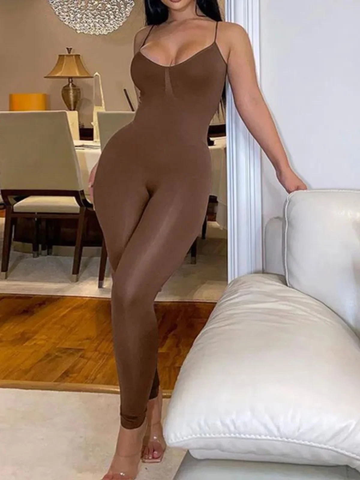 Combinaison de yoga pour femmes, coupe ajustée, pantalon décontracté, leggings longs, style street, taille fine, matière estivale