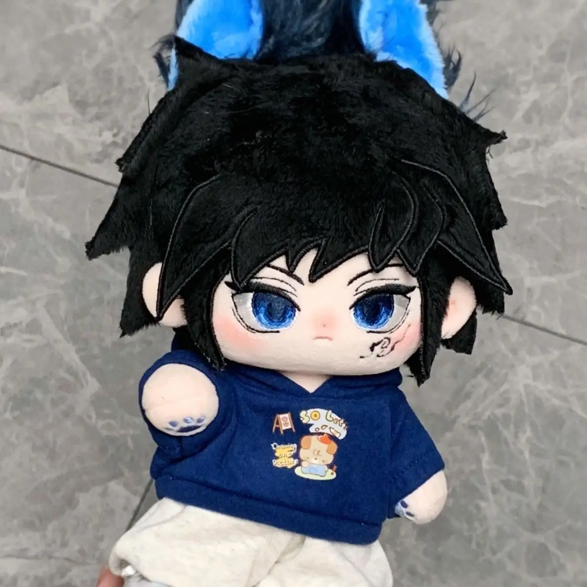 

Tomioka Giyuu 20CM Anime Plush Doll Toys with Skeleton Stuffed Cosplay Kawaii Ears Festival for Friends Gift