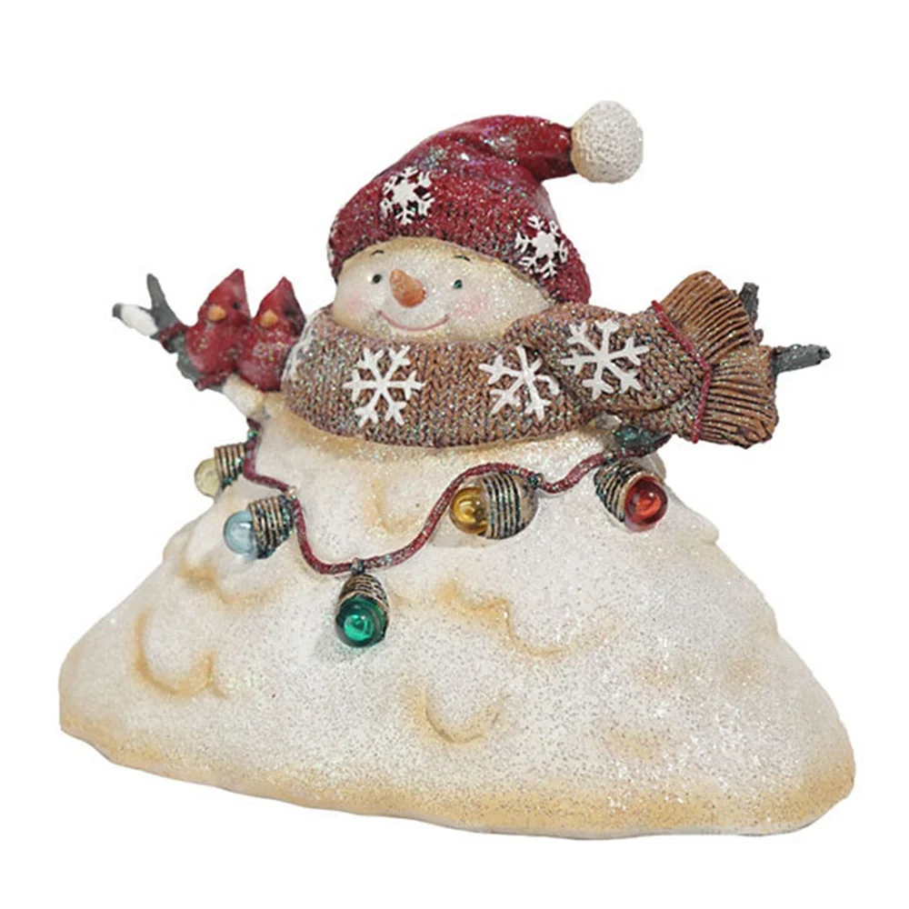 

Christmas Tree Decoration Snowpile Snowman Model Living Snow Statue Sculpture Figurine Nordic Room Home Decor Decoration Desk