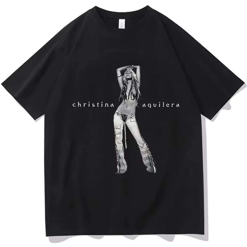 

The 25th Anniversary of Christina Aguilera T-Shirt Unisex Popular Men Women 100% Cotton Tee Shirt Graphic Aesthetic Tops Clothes