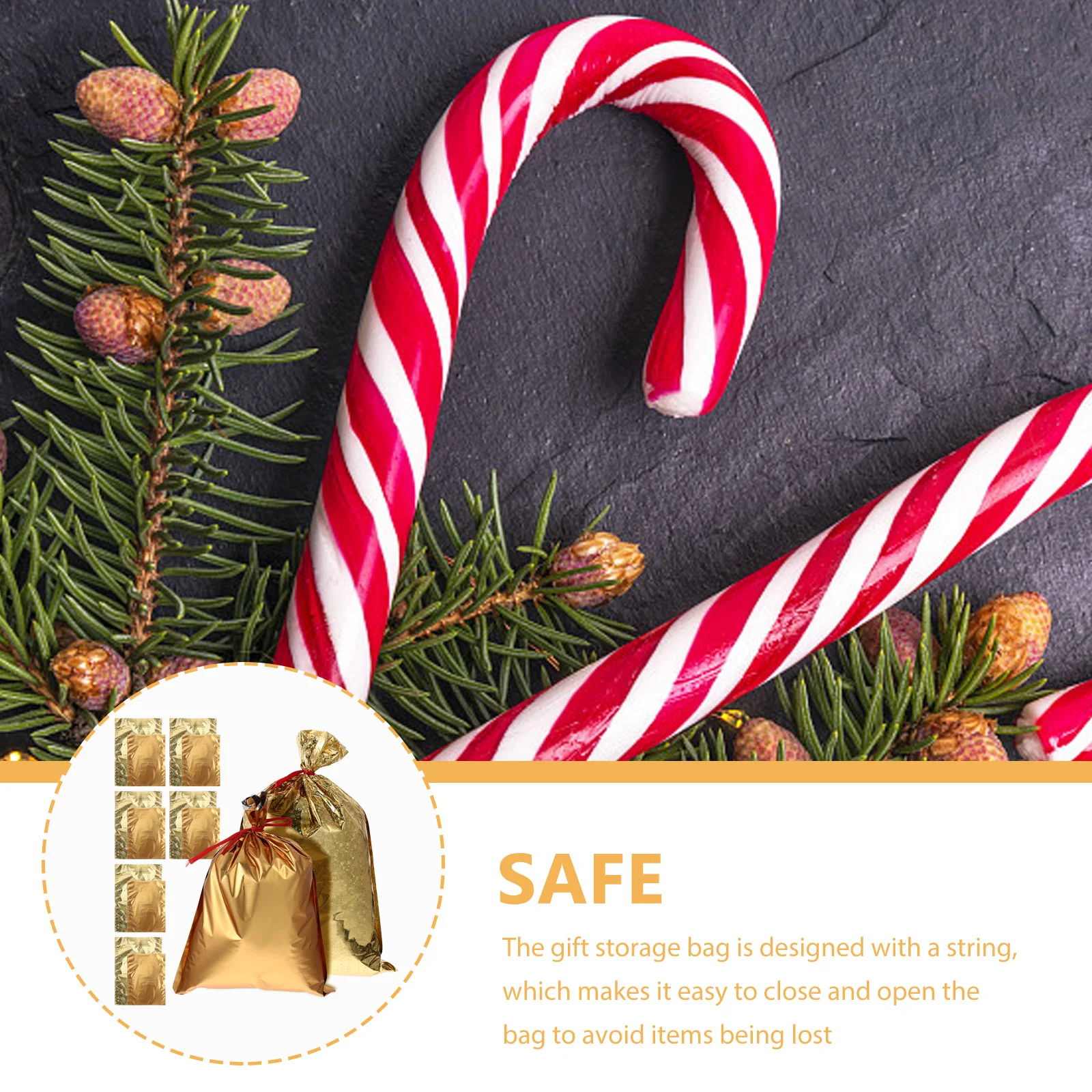 

24pcs Christmas Reusable Christmas Reusable Drawstring Gift Storage Pouch Party Favors Wrapping Bags Festival Gift Bags