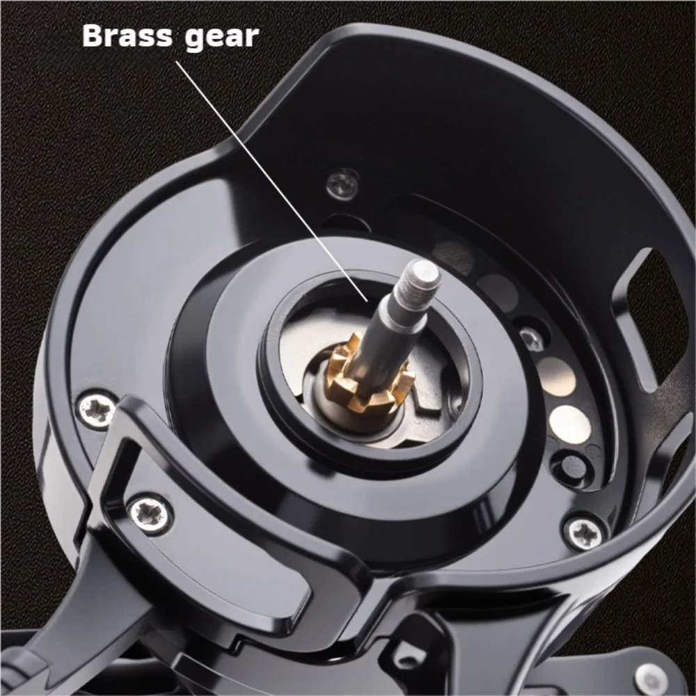 High-Foot Ice Fishing Reel 3.2:1 Gear Ratio 3+1BB Bearings Magnetic Brake For Raft Bridge Sea Fishing Black Red/Gold Left Hand