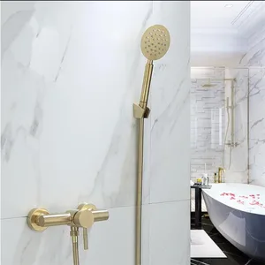 Tuqiu-Wall Tap for Bathroom Tap, Brushed Gold, Bath and Shower Mixing Taps, Hot and Cold Main Main Sales Tap Bathroom Luxury - №3