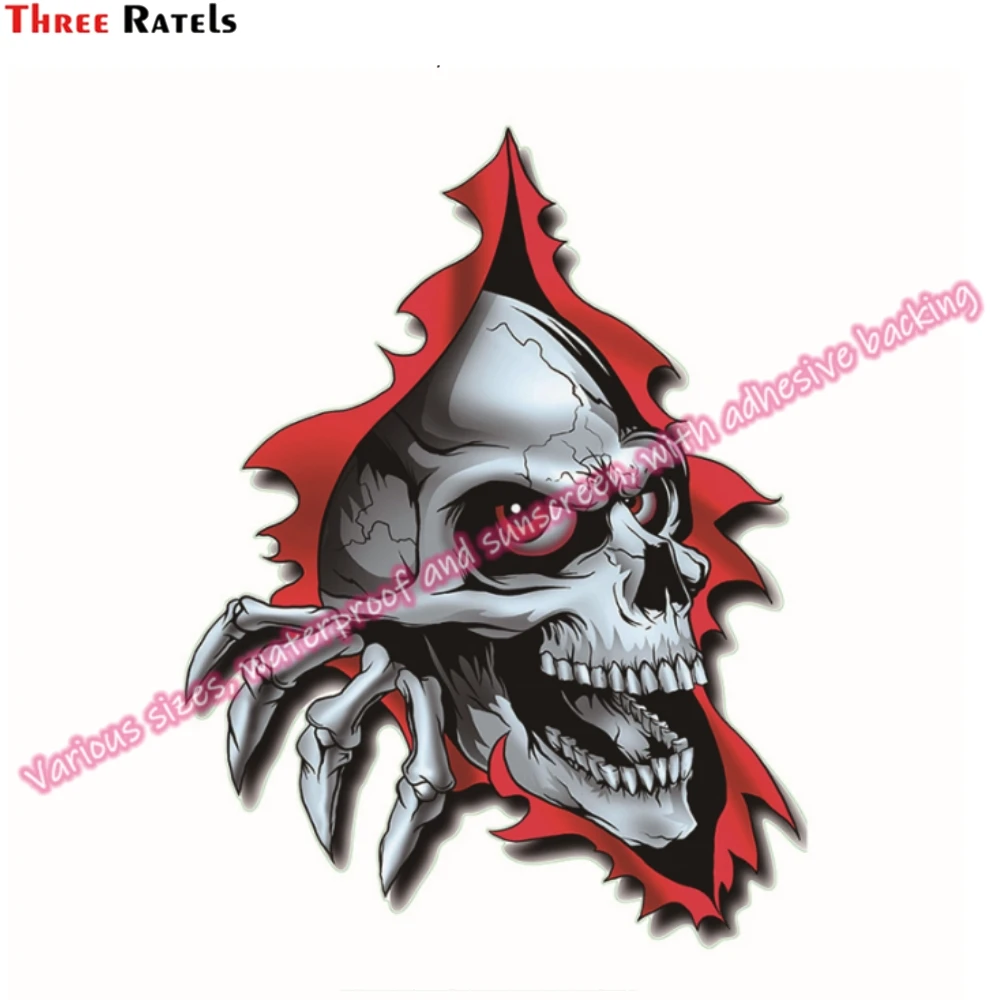 Three Ratels M471 Skull Wall Stickers House Decal Laptop Decal Wall Stickers For Home Decoration Bathroom Accessories