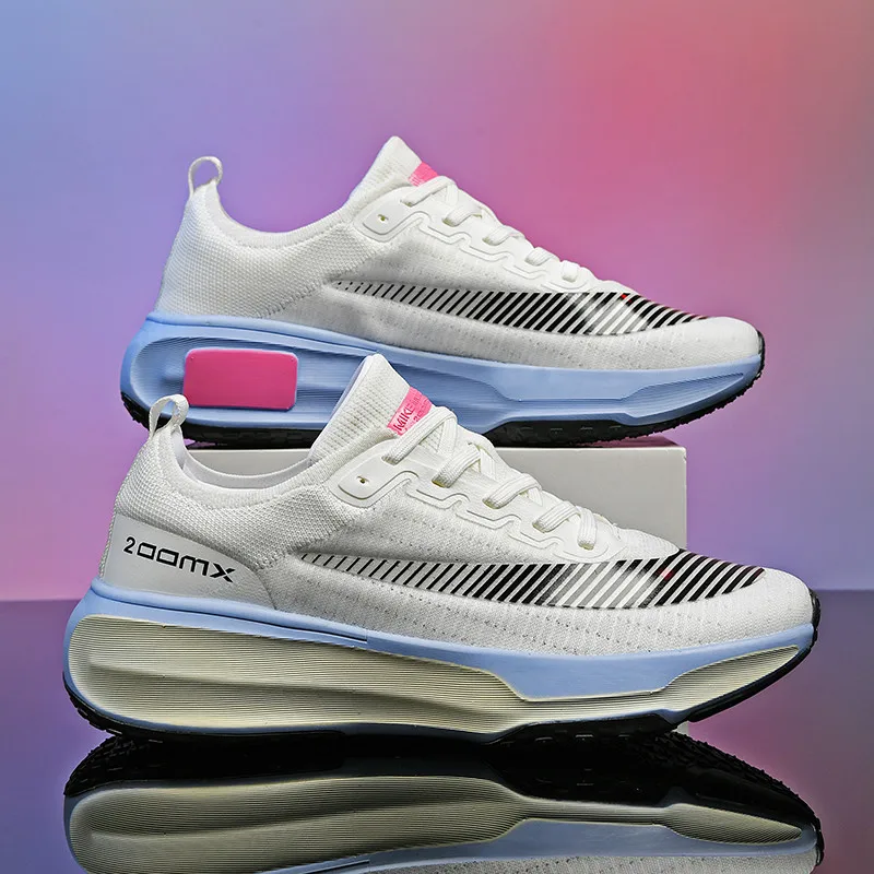 Дышащие новые кроссовки для бега, белая спортивная обувь, мужская обувь, ультратонкая, амортизирующая, мягкая подошва, легкие кроссовки для бега