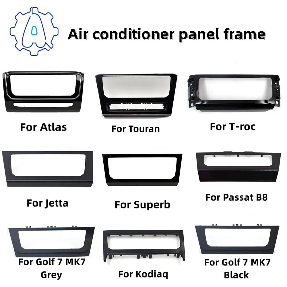 Dla VW MQB Passat Tiguan Golf Atlas T-roc Jetta Skoda Kodiaq Superb LCD ekran dotykowy panel klimatyzacji ramka dekoracyjna