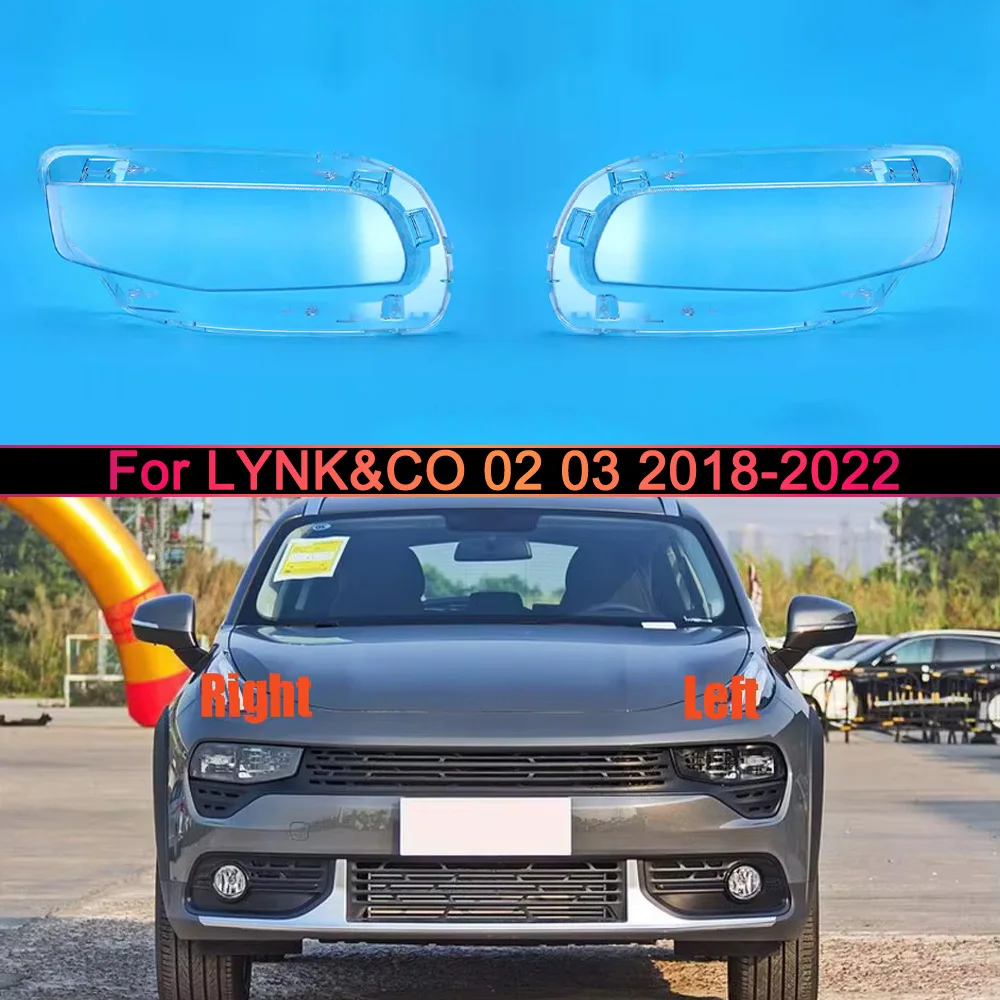 

For LYNK&CO 02 03 2018 2019 2020 2021 2022 Headlamp Transparent Shell Lampshade Lamp Shade Front Headlight Cover Lens Plexiglass