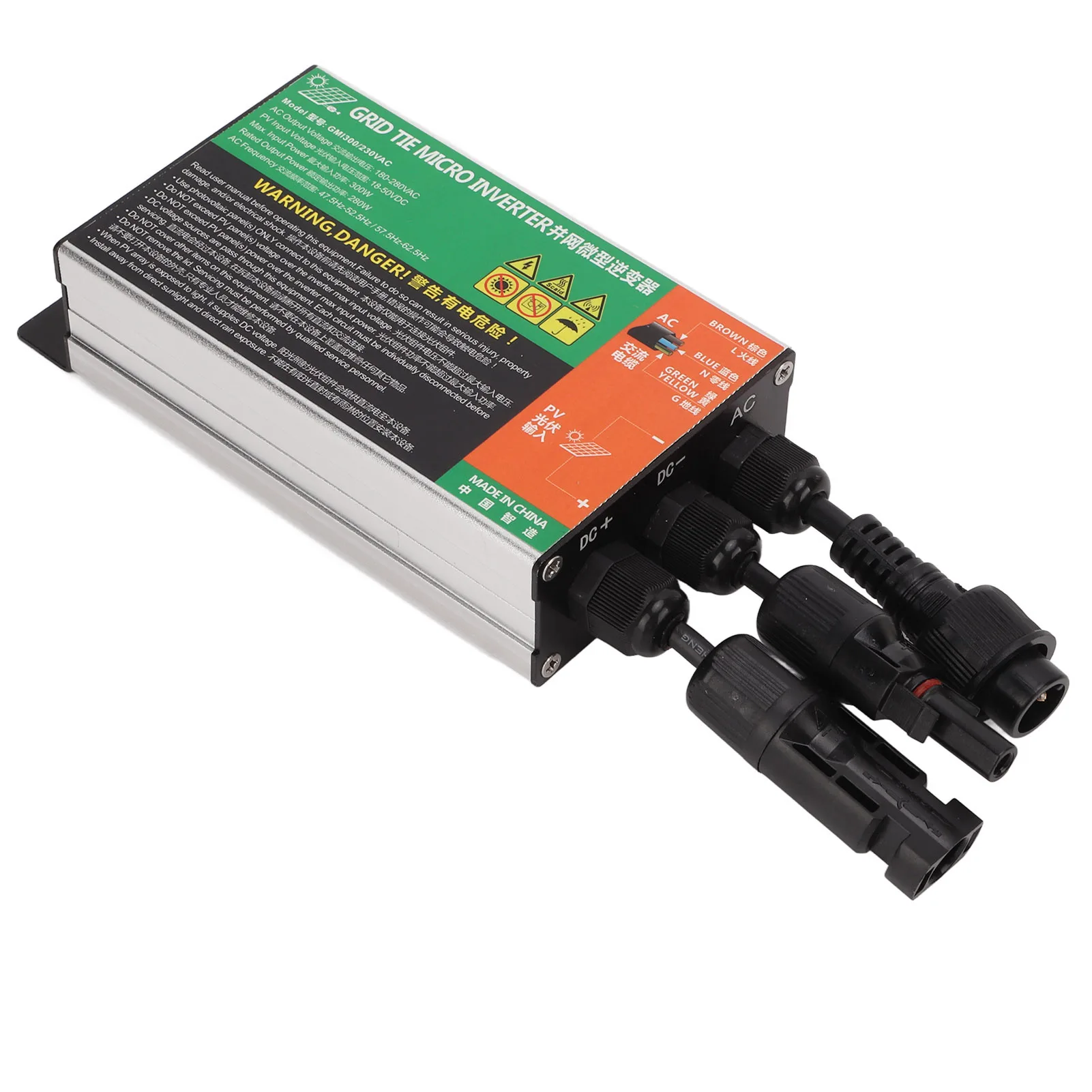 

Solar Micro Inverter 300W Waterproof MPPT Grid Tie Micro Inverter Sine Waving Inverter for Small Solar Systems