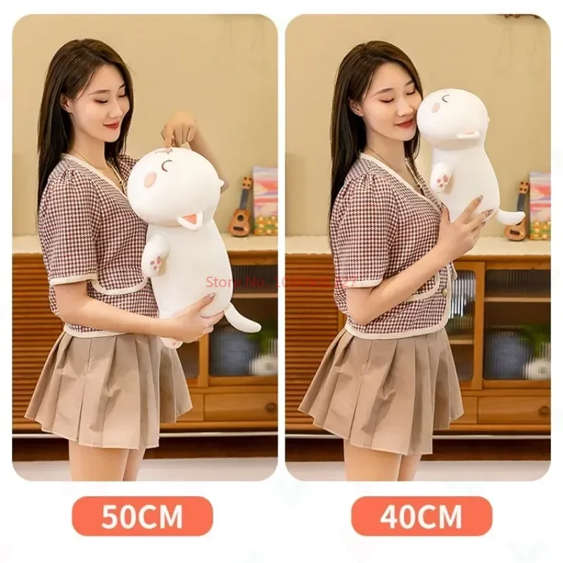 Kucing Mitao Mainan Mewah Hewan Boneka Lembut Bantal Pasangan Persik Kucing Lucu Plushie Boneka Kartun Menghias Kawaii Hadiah Mainan Natal