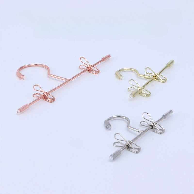 30cm Doll Metal Hangers 1/6 BJD Clothes Stocking Pants Clips Small Hangers Cotton Doll Clothes Storage DIY Toys Collector Gifts