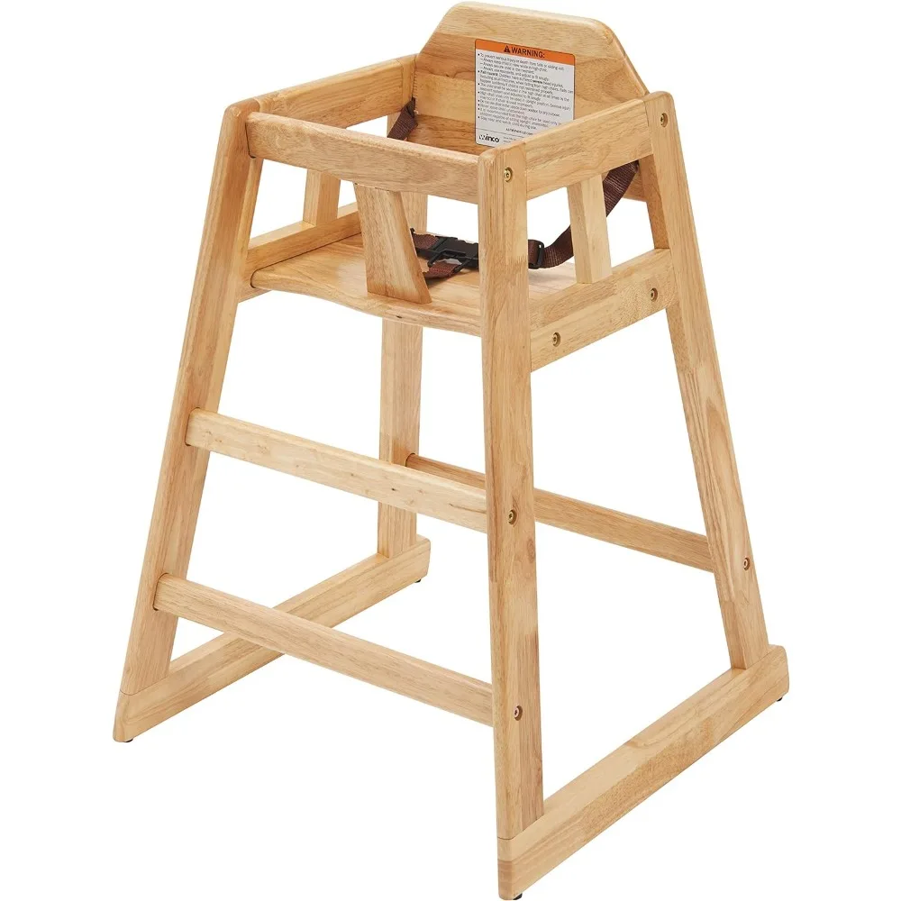 

Unassembled Wooden High Chair, Natural,Tan, Medium