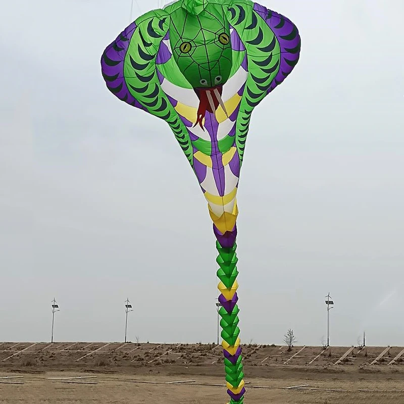 Free Shipping 20m Large kites flying snake kites pendant nylon kites show kites factory Inflatables rubber snake windsurfing