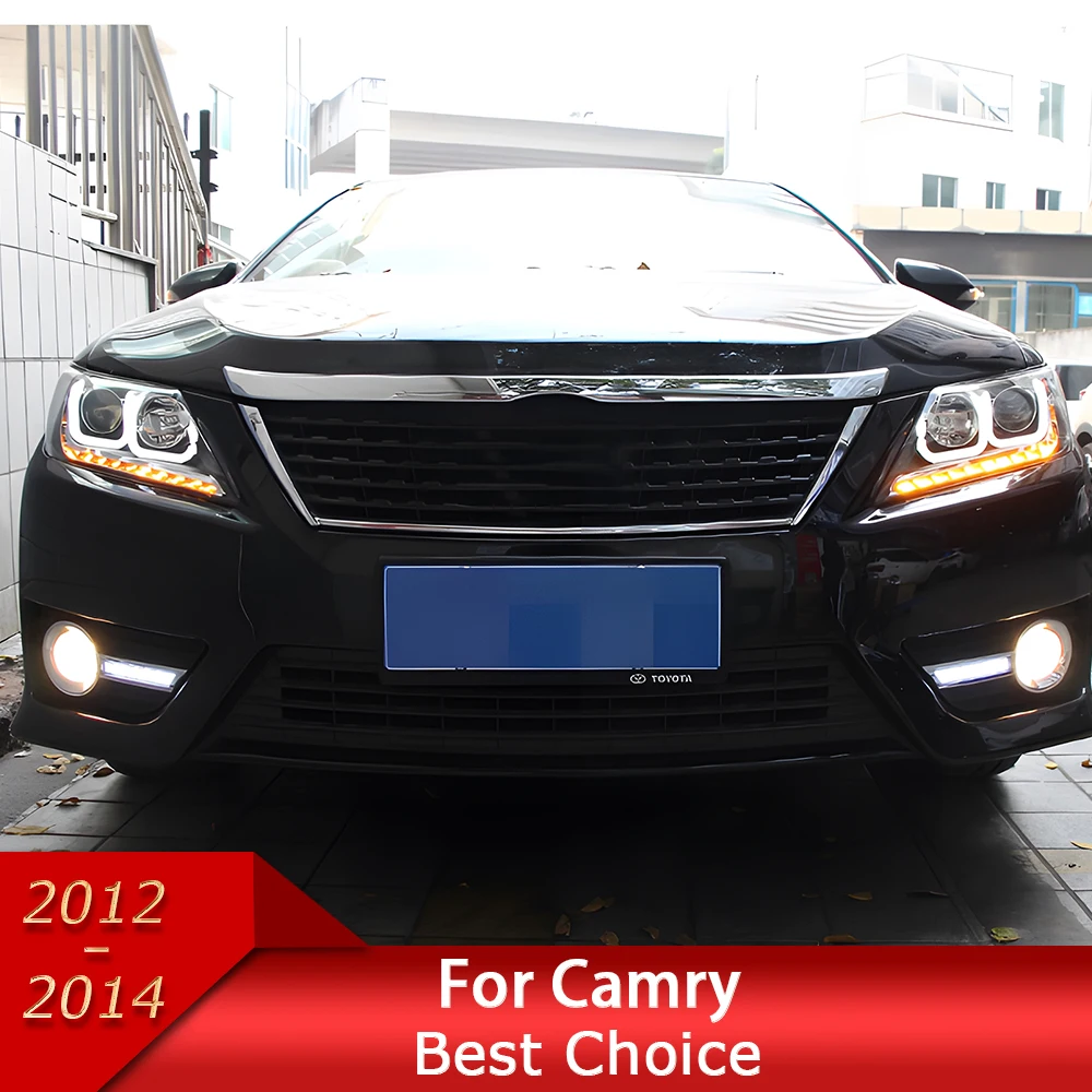 Car Lights for Camry 2012-2014 LED Auto Headlights Assembly Upgrade Bifocal Lens Blink Signal Lamp Hot Sales Tool Accessories