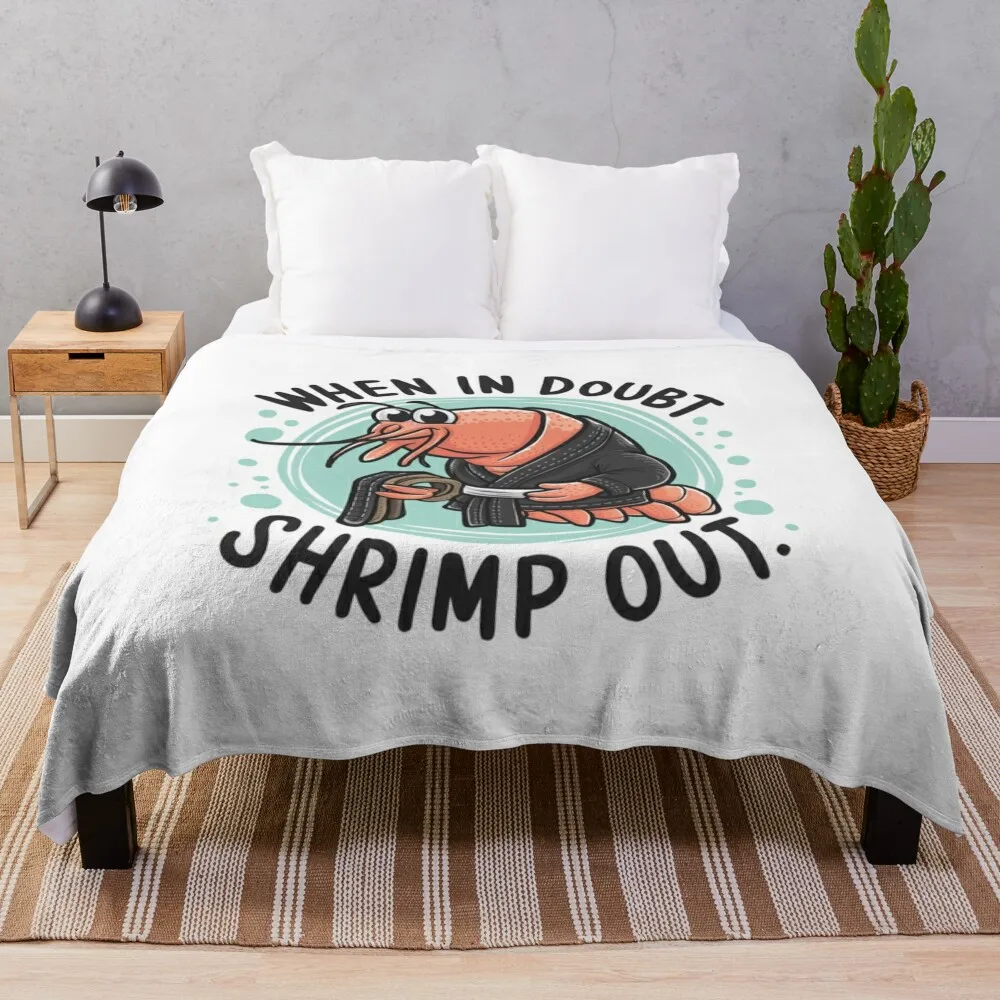 Shrimp Out Strategies: Dominate Every Roll in BJJ Throw Blanket Flannel Fabric Kid'S christmas decoration Blankets