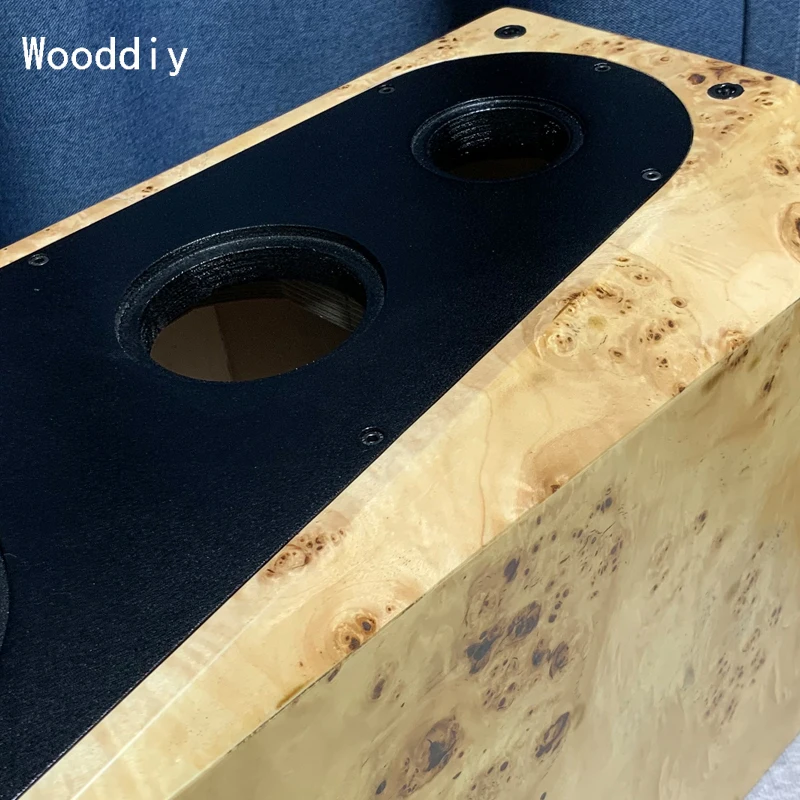 Wooddiy مخصص 6.5 بوصة 8 بوصة ثلاثية الاتجاه خزانة مكبر الصوت صندوق فارغ لوحة يربك سوداء زوج واحد قذيفة شطبة لا لمعان MBH-B3 #2