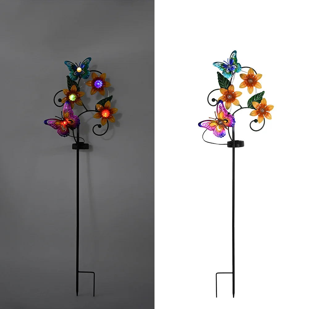 

Solar Garden Stakes Lights Outdoor Waterproof Metal Art Bee Butterfly Light for Patio Pathway Yard Porch Lawn Solar Insect Lamp