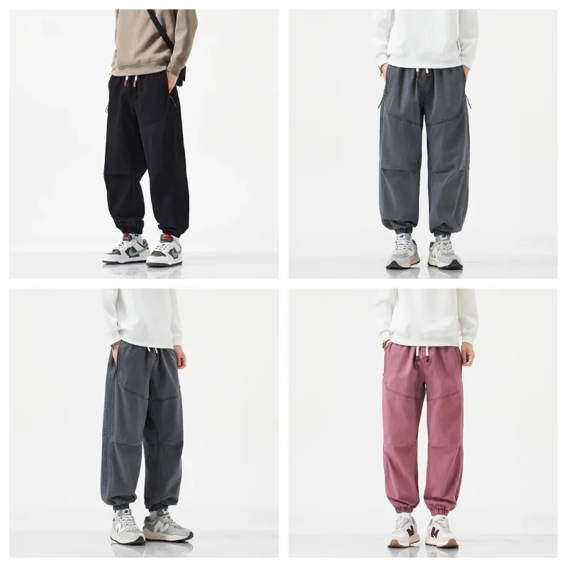 

Мужские всесезонные рабочие брюки для активного отдыха: ветрозащитные, дышащие, с фиксацией на щиколотке, свободные и удобные