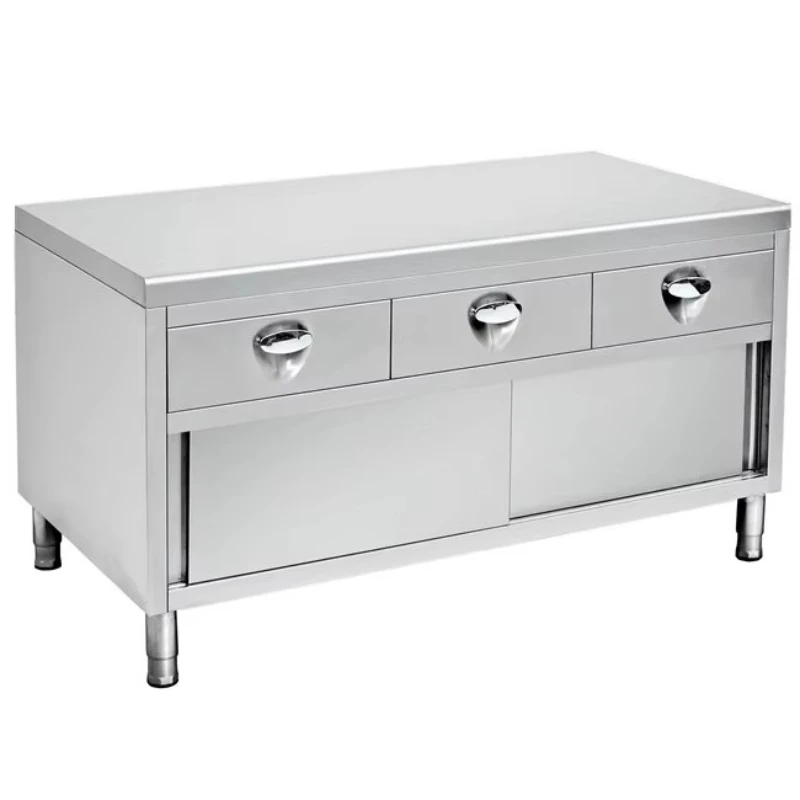 

Restaurant Commercial Food Preparation Workbench Kitchen Cabinet with Drawers Stainless Steel 304 Kitchen Locker