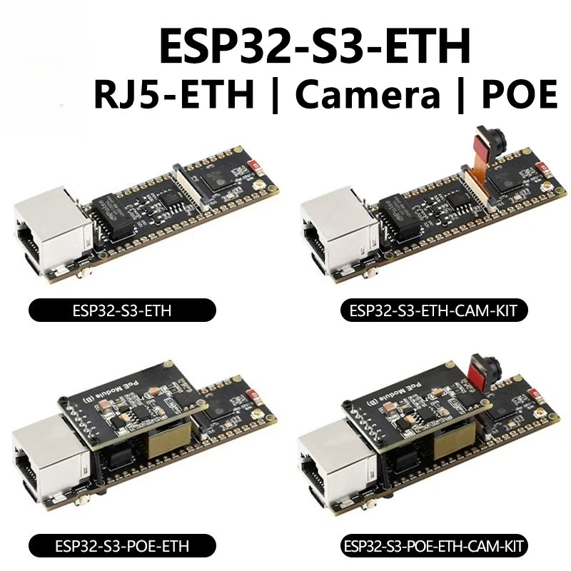 ESP32-S3 ETH PoE Board With CSI Camera Port Support OV2640 OV5640 Image Acquisition IoT Module