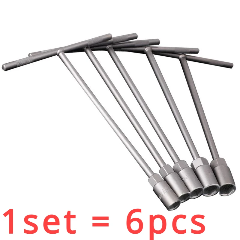 

1set = 6pcs Motorcycle Repair Tools T-shaped Socket Wrench Auto Motorcycle Repair