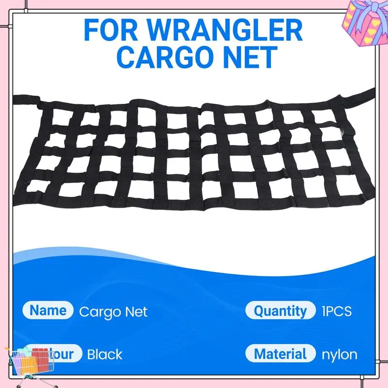 

A77T-Car Multifunction Roof Hammock Net Cargo Storage Grid Car Cover Fit For Jeep Wrangler TJ JK JL