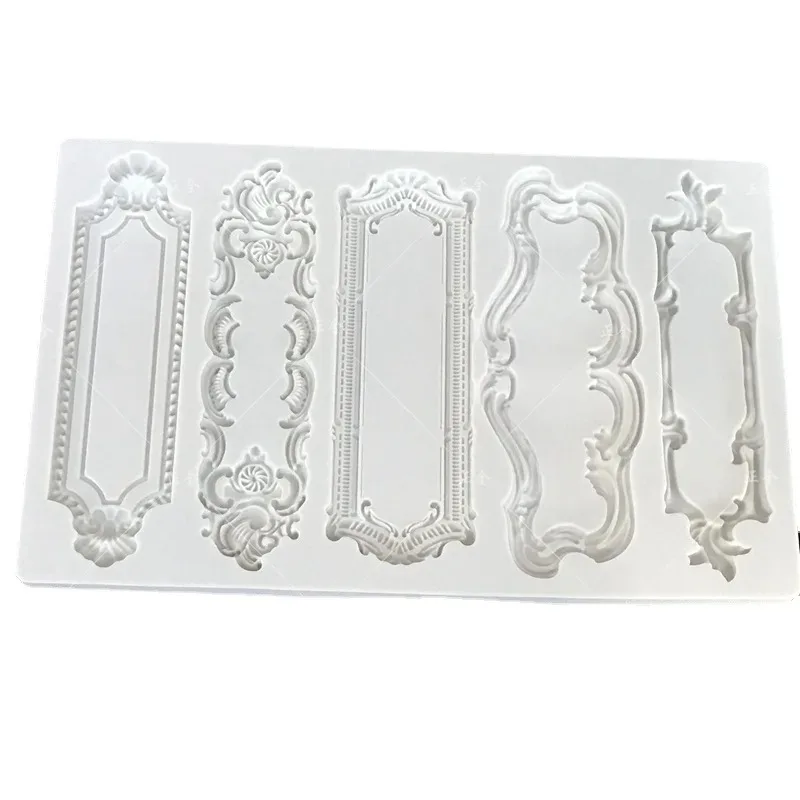 Retro Frame Fondant Cake Border Decoration Silicone Mold Size Love Chocolate Dessert Decoration Fondant Cake Mold Silicone Molds