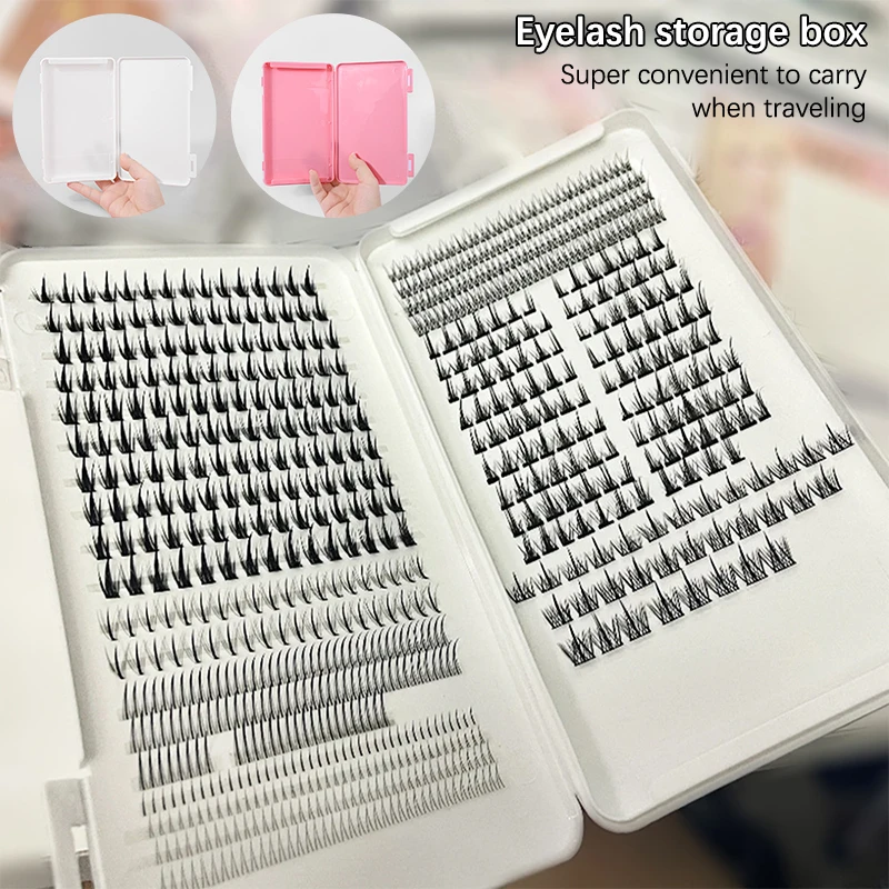 False Eyelashes Dustproof Storage Box Snap Design High-capacity Travel Empty Lashes Holder Case Lash Storage Display Organizer