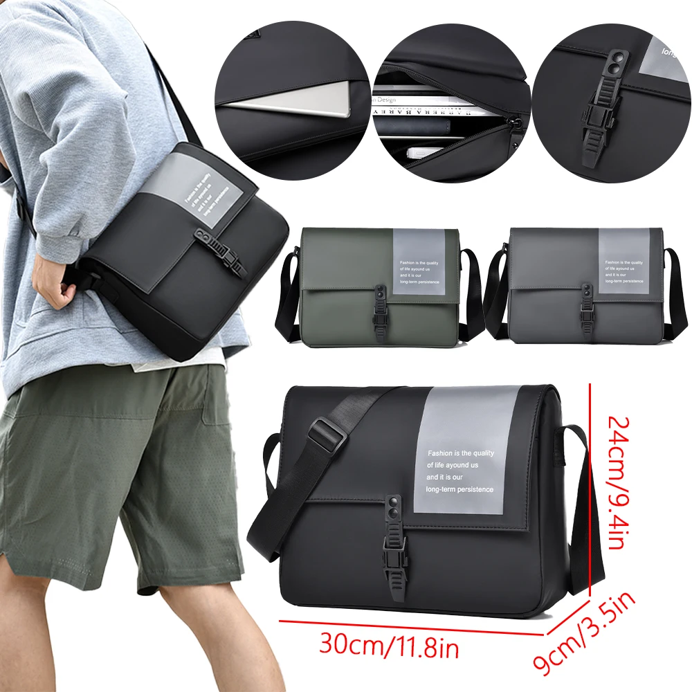 

Men's Crossbody Bag, Casual Trend Shoulder Bag, Large Capacity Mailman Bag, Crossbody Functional Bag, Shoulder Backpack