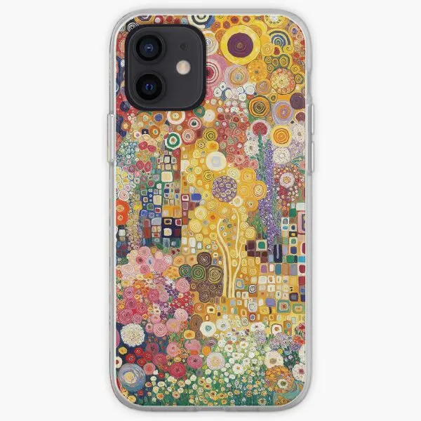 Gustav Klimt Flowers Iphone Tough Case  Phone Case Customizable for iPhone 11 12 13 14 Pro Max Mini 6 6S 7 8 Plus X XS XR Max