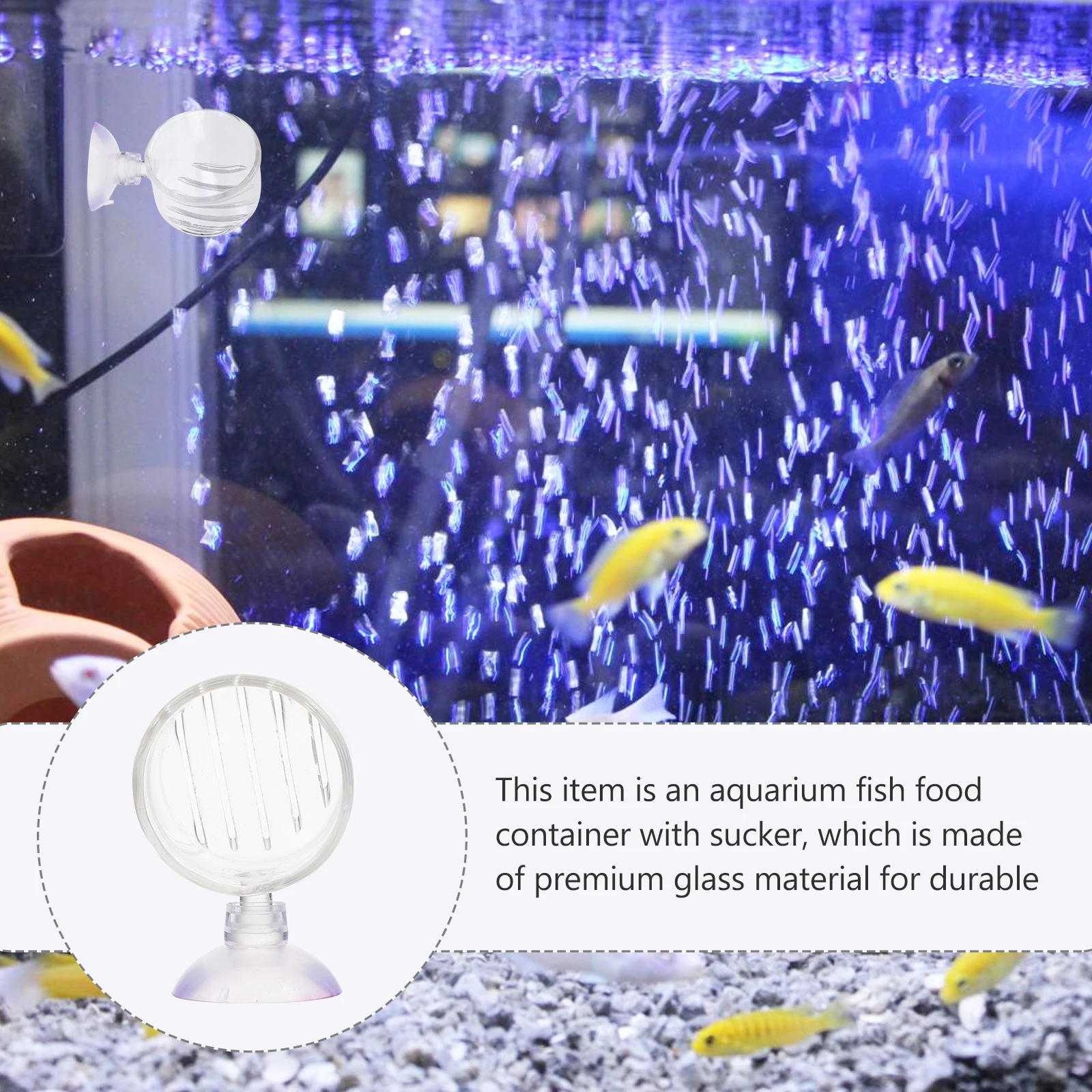 

2Pcs Glass Fish Feeder Red Aquarium Feeding Cup Durable Smooth Mouth Not Hurt Fish Red Worm Food Holders Blood Worm Feeding Tool