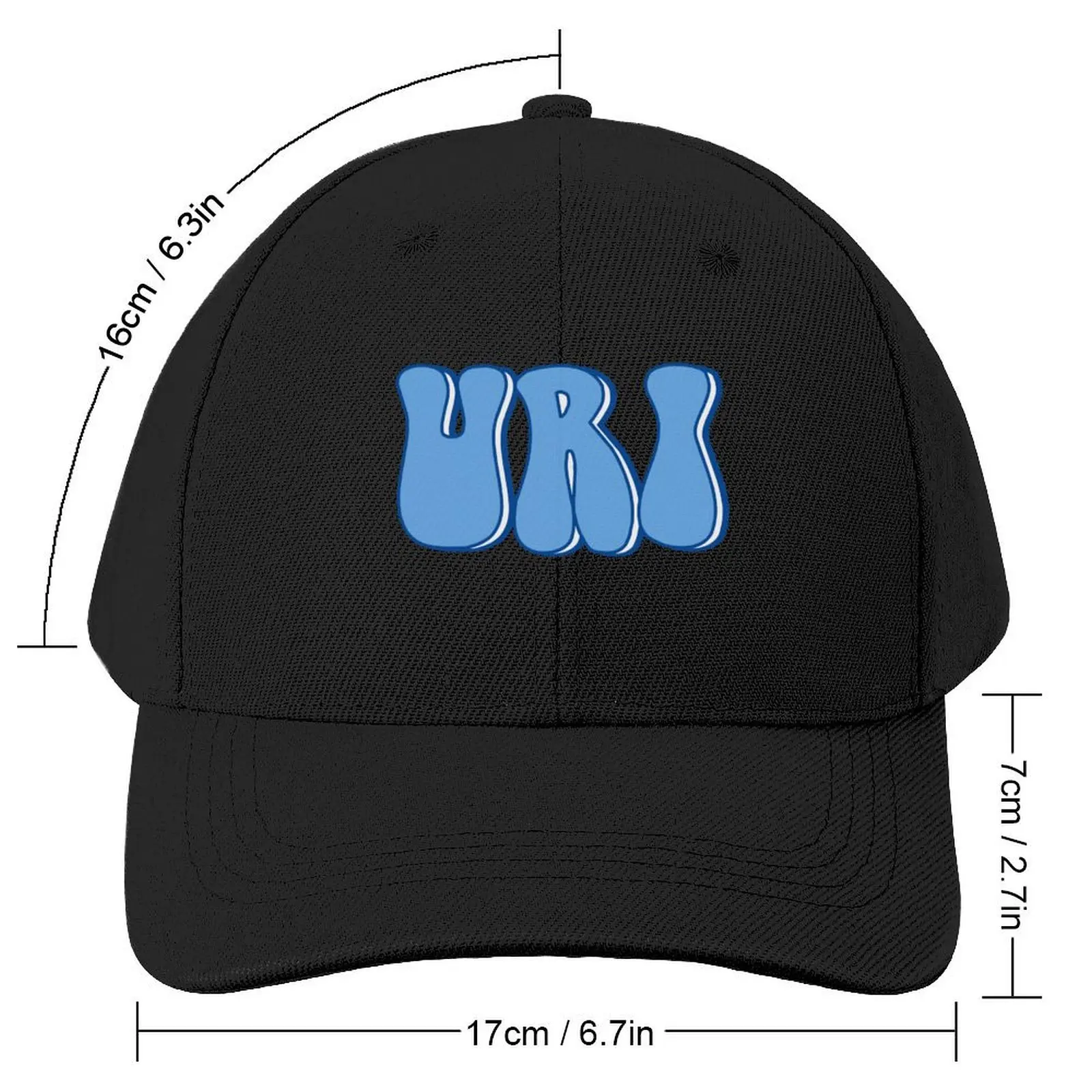 uri - tall groovy font Baseball Cap derby hat fashionable Snap Back Hat Ball Cap Women's Beach Visor Men's