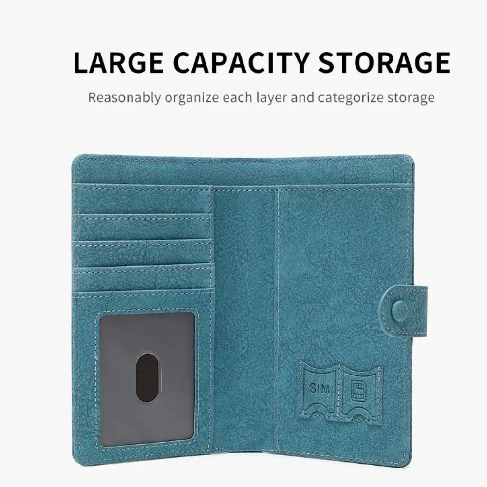 Porta carte Borsa per passaporto in PU Custodia per passaporto Porta biglietti Portafoglio da viaggio Check-in per aereo Borsa per carte di archiviazione antifurto RFID