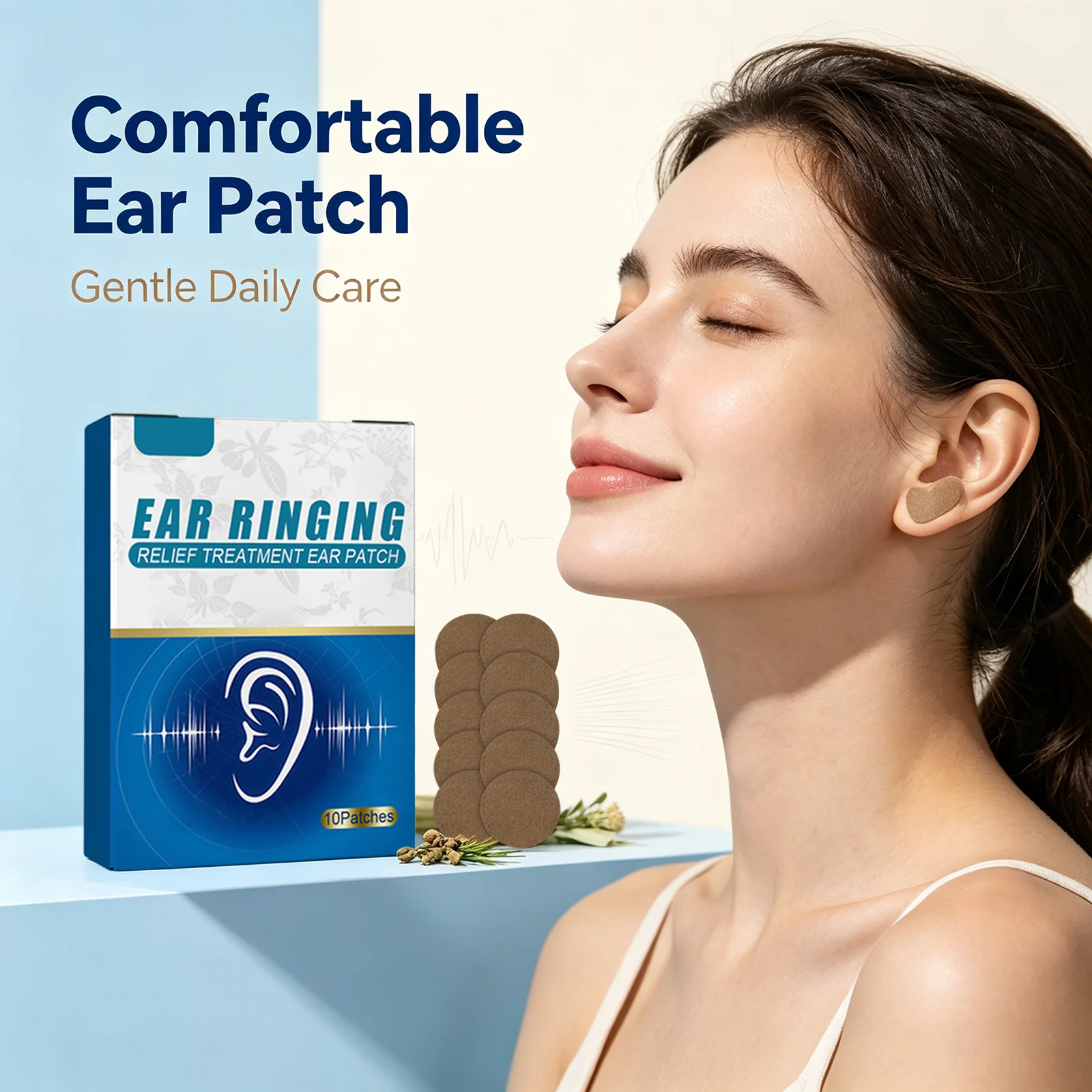 Tinnitus Relief Patch Improves Migraine Earache Help Reduce Buzzing Discomfort Auditory Fatigue Relief Support Ear Comfort Care