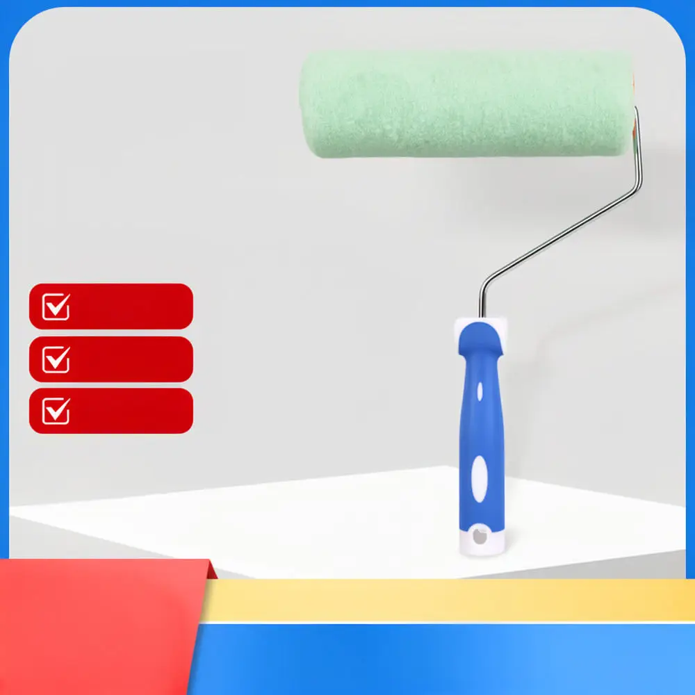 9 Inch Lambskin Roller Brush Set Wall Painting Applicator Latex Coating Professional Durable Tool Home Renovation