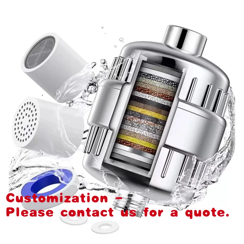 

Настраиваемый 15-ступенчатый очиститель воды для душа с большим потоком для электронной коммерции, аксессуар для смесителя в ванную комнату.